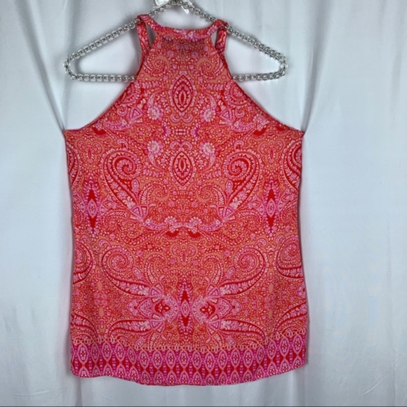 Cynthia Rowley pink paisley pattern tank top, S - Picture 2 of 8